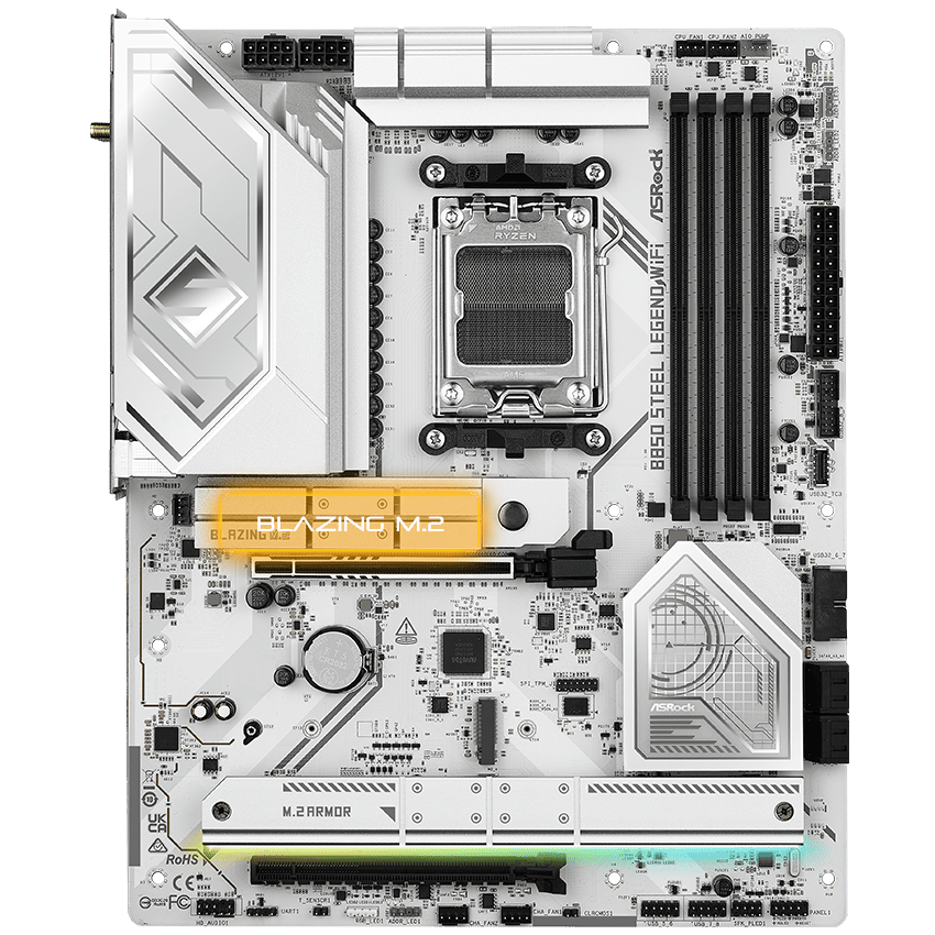 ASRock B850 STEEL LEGEND WIFI AM5 ATX Motherboard - Newegg.com
